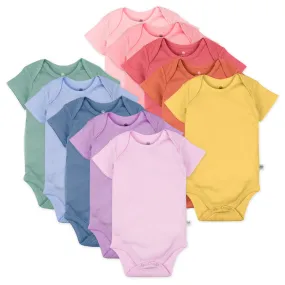 10-Pack Organic Cotton Short Sleeve Bodysuits