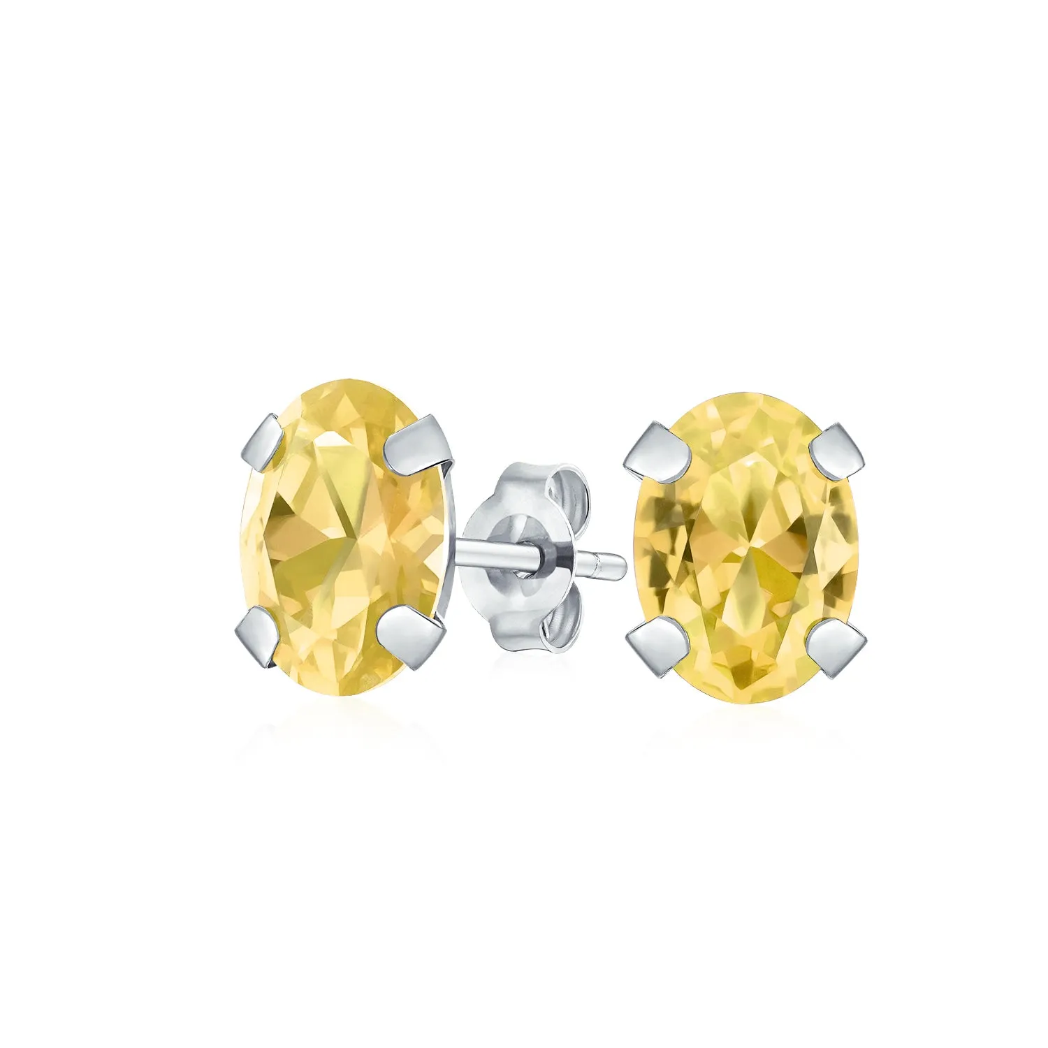 .25CT Round Cubic Zirconia Solitaire CZ Stud Earrings REAL 14K Gold