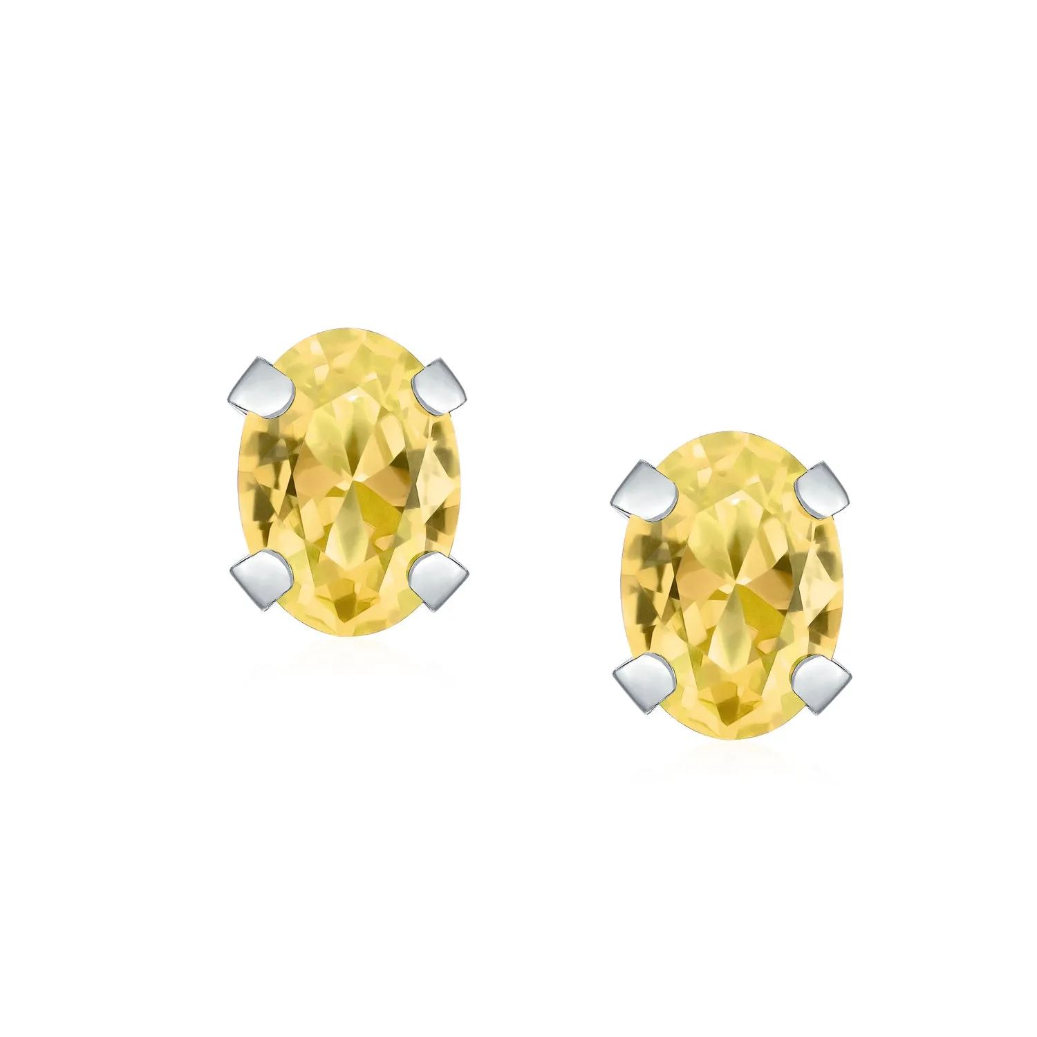 .25CT Round Cubic Zirconia Solitaire CZ Stud Earrings REAL 14K Gold