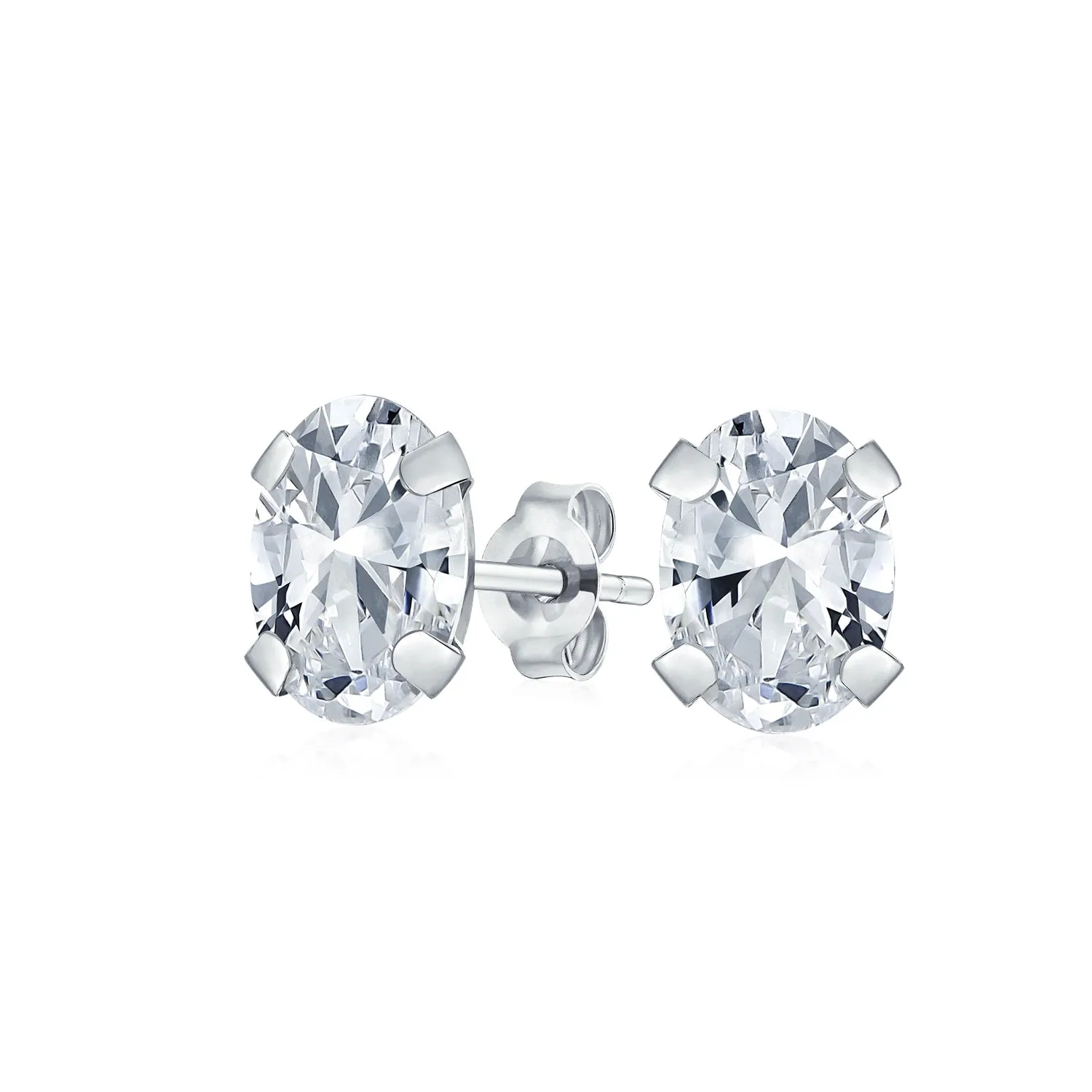 .25CT Round Cubic Zirconia Solitaire CZ Stud Earrings REAL 14K Gold