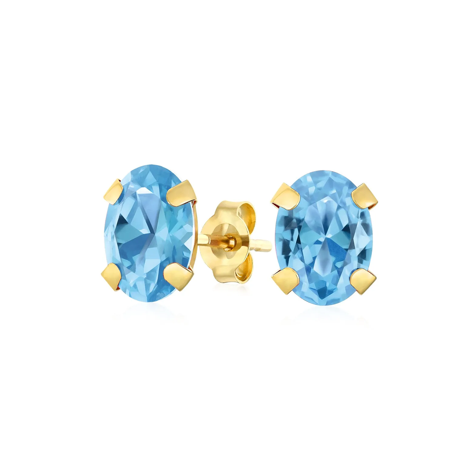 .25CT Round Cubic Zirconia Solitaire CZ Stud Earrings REAL 14K Gold