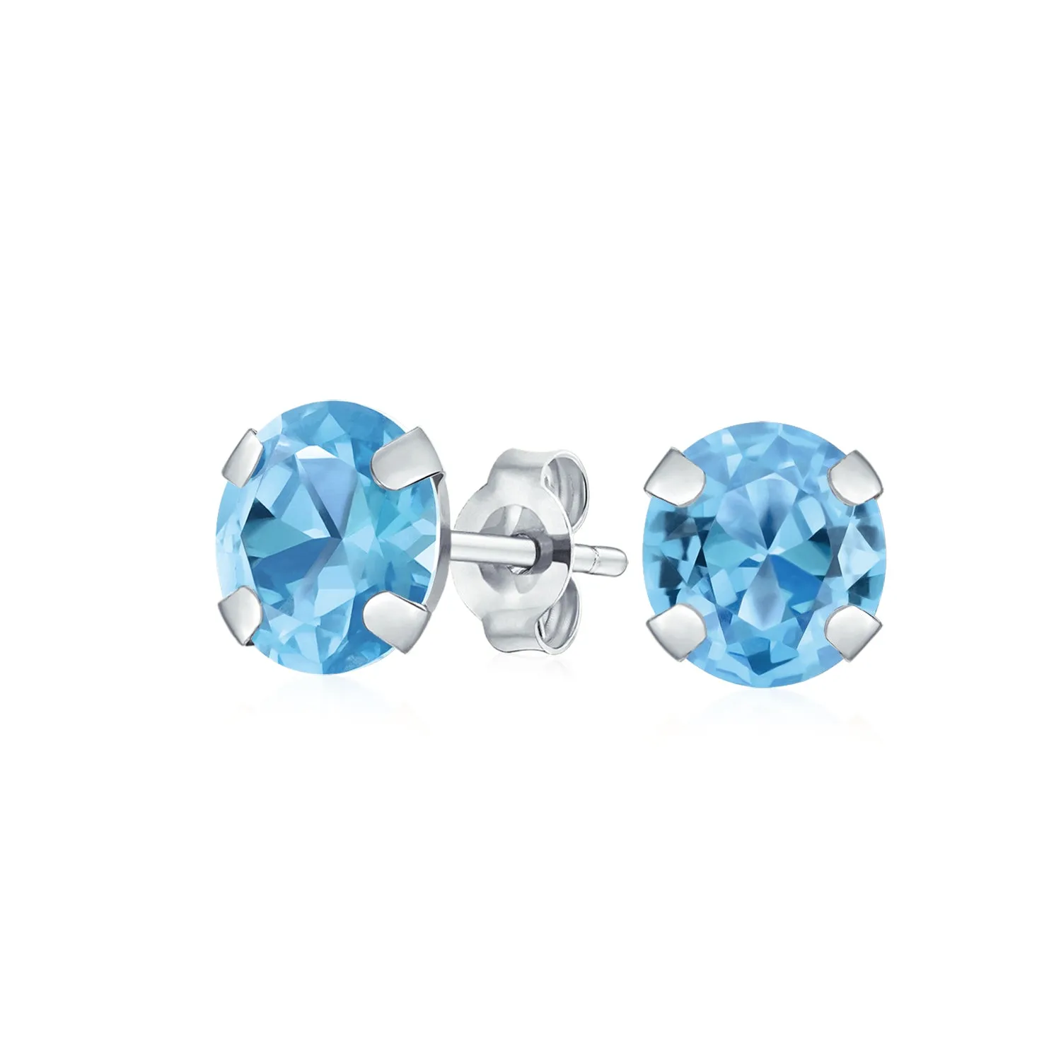 .25CT Round Cubic Zirconia Solitaire CZ Stud Earrings REAL 14K Gold