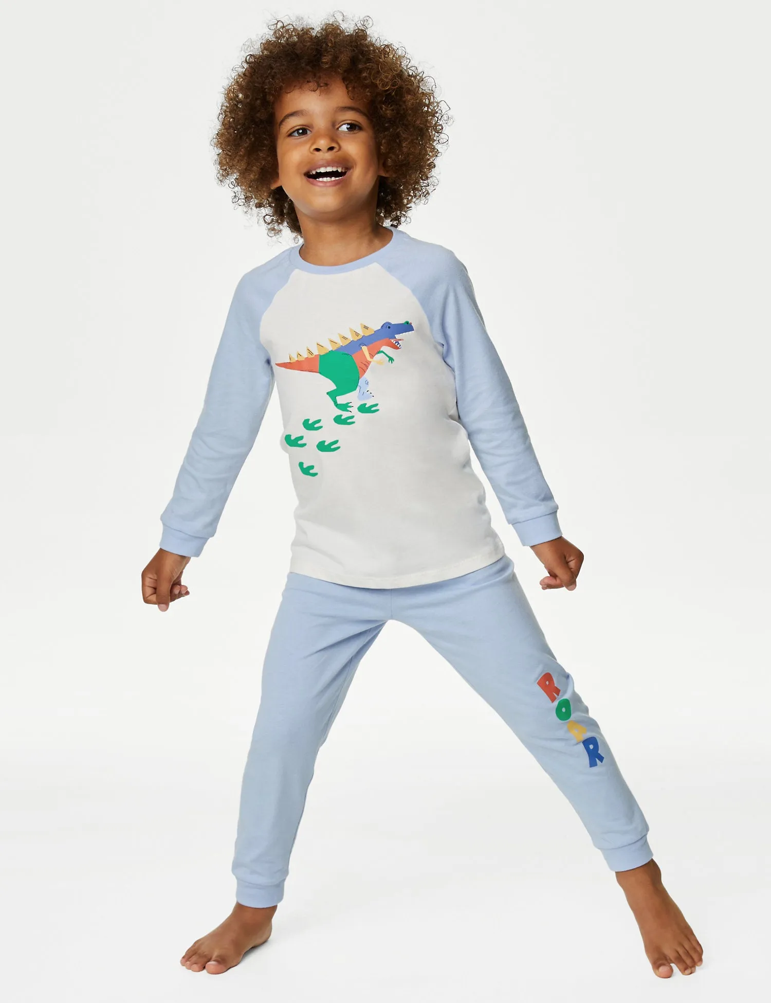 2pk Pure Cotton Dinosaur Pyjama Sets