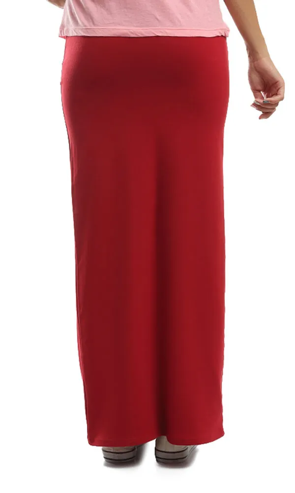 48691 Slim Fit Skirt - Firebrick