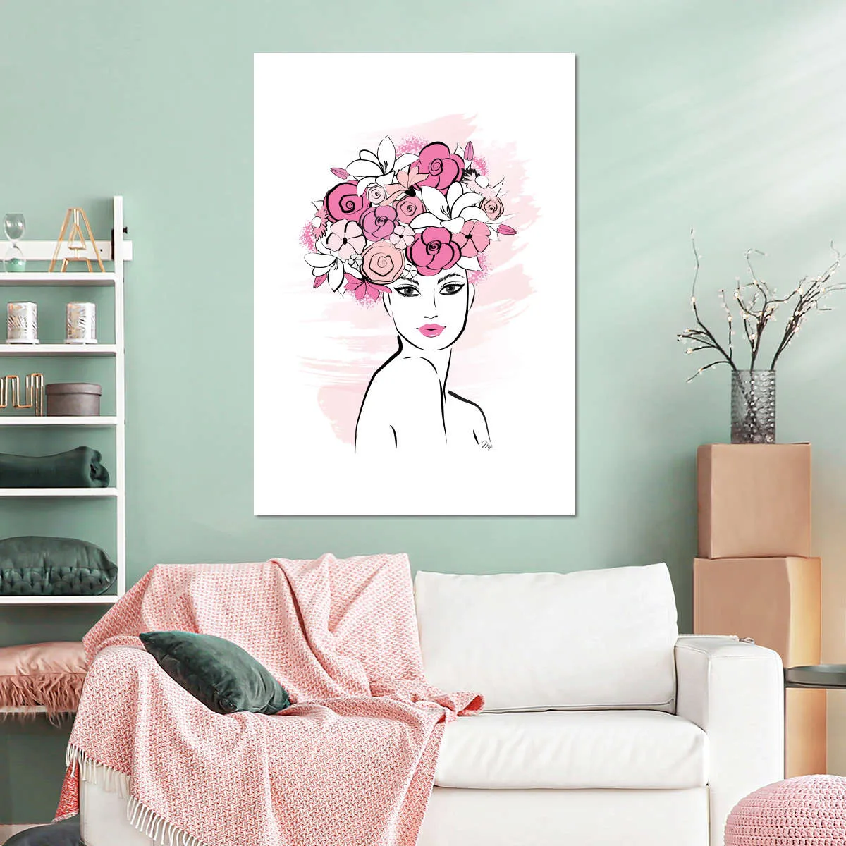 A Flower Girl Wall Art