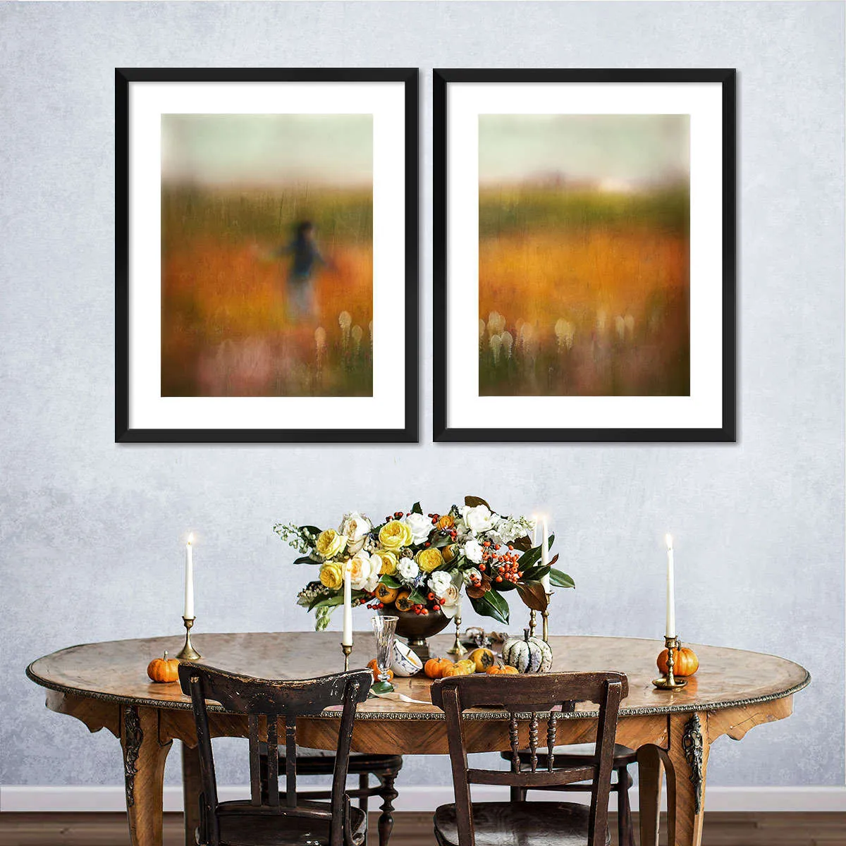 A Girl And Bear Grass Wall Art