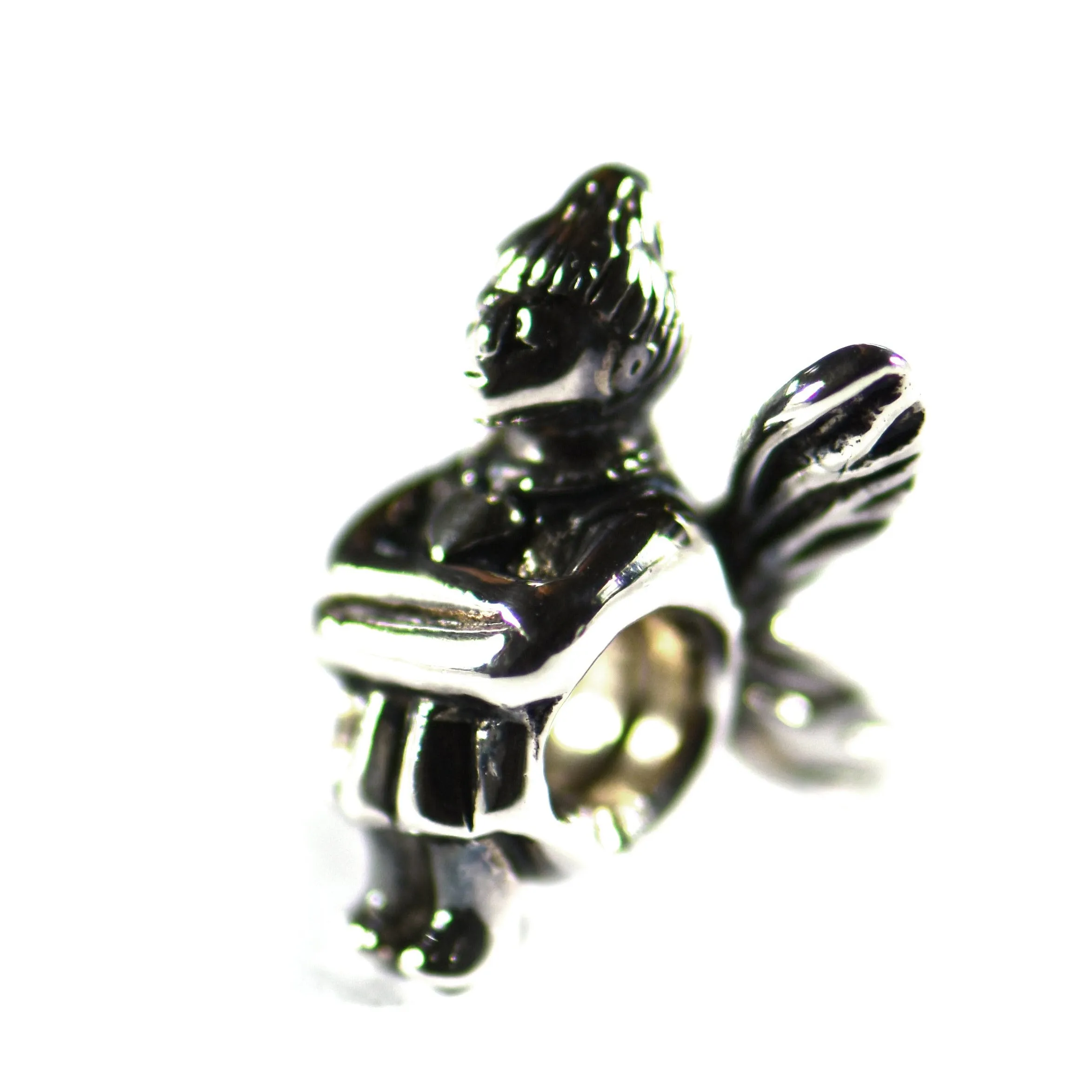 Angle girl silver beads