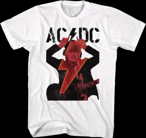 Angus Young Devil Horns ACDC T-Shirt