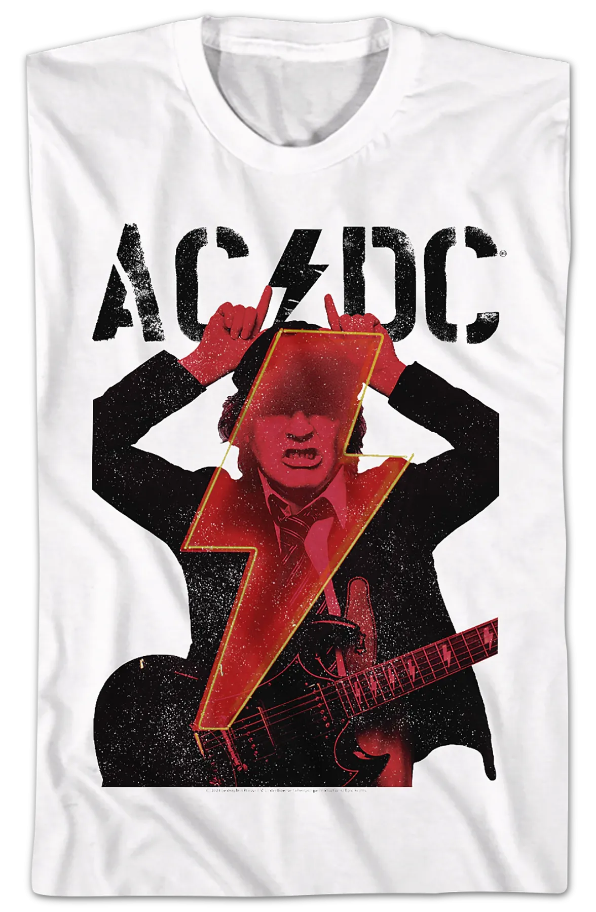 Angus Young Devil Horns ACDC T-Shirt