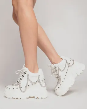 Anthony Wang Triple Time Chain Patent Platform Sneakers