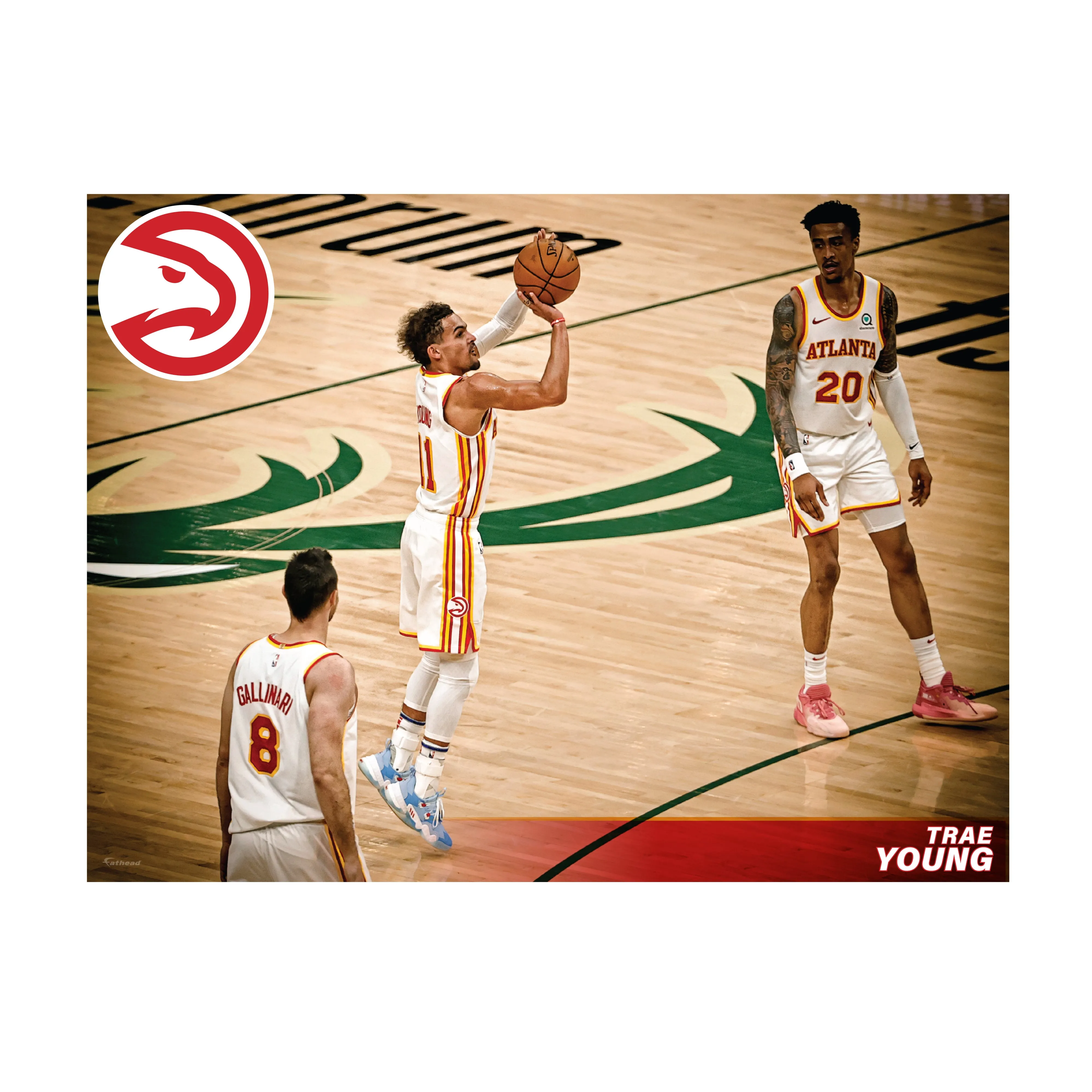 Atlanta Hawks: Trae Young  Shimmy Mural        - Officially Licensed NBA Removable Wall   Adhesive Decal