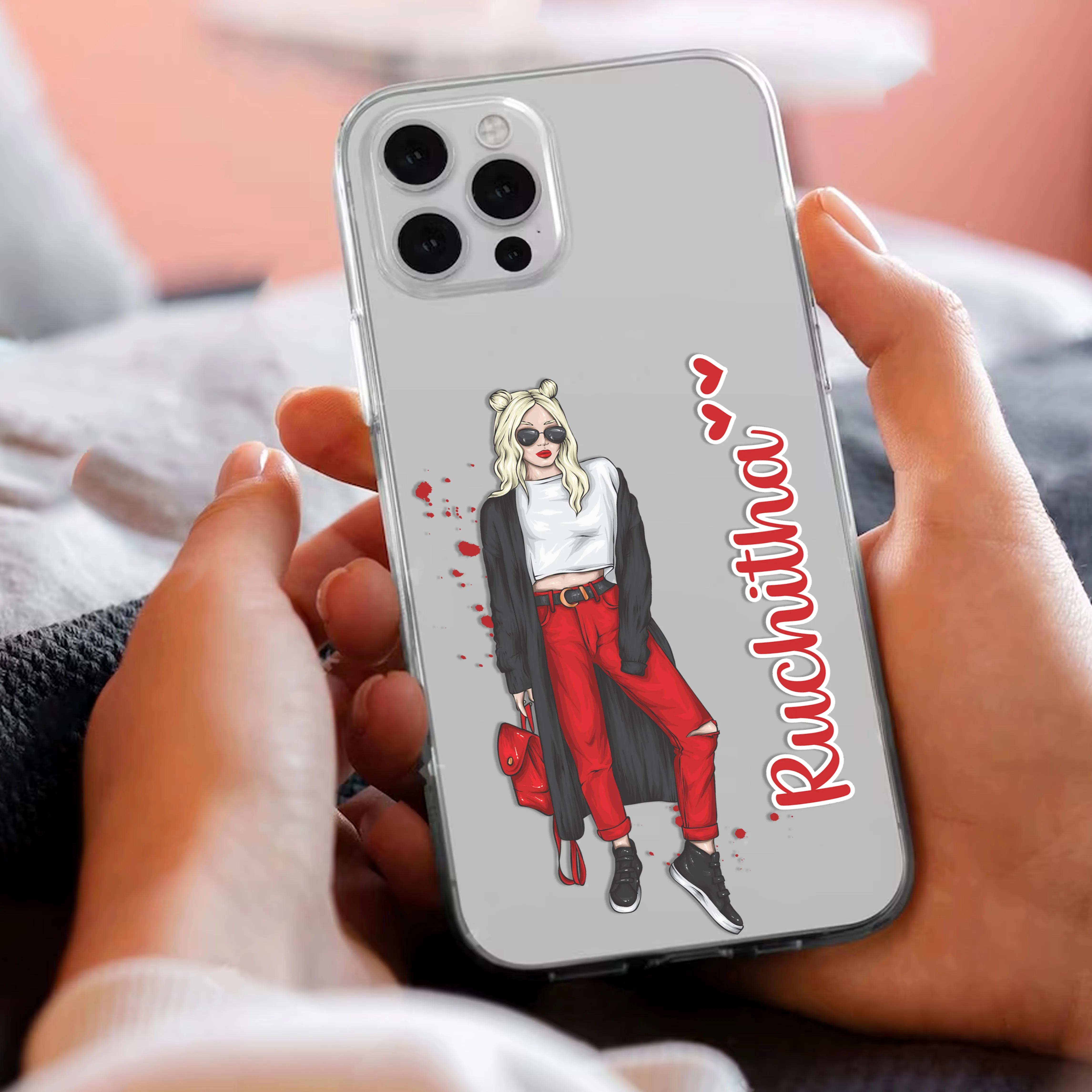 Attitude Girl  Customize Transparent Silicon Case For Realme/Narzo