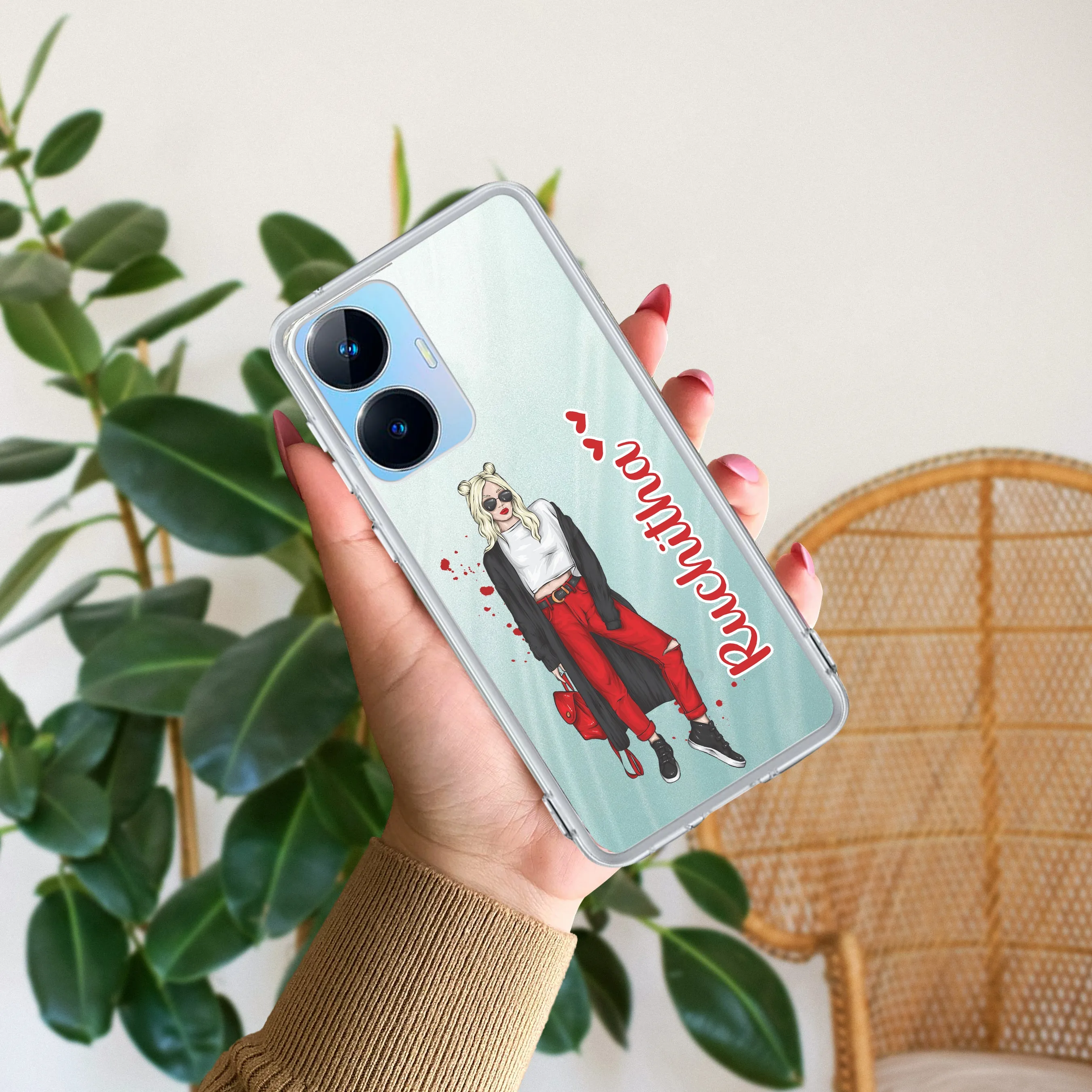 Attitude Girl  Customize Transparent Silicon Case For Realme/Narzo