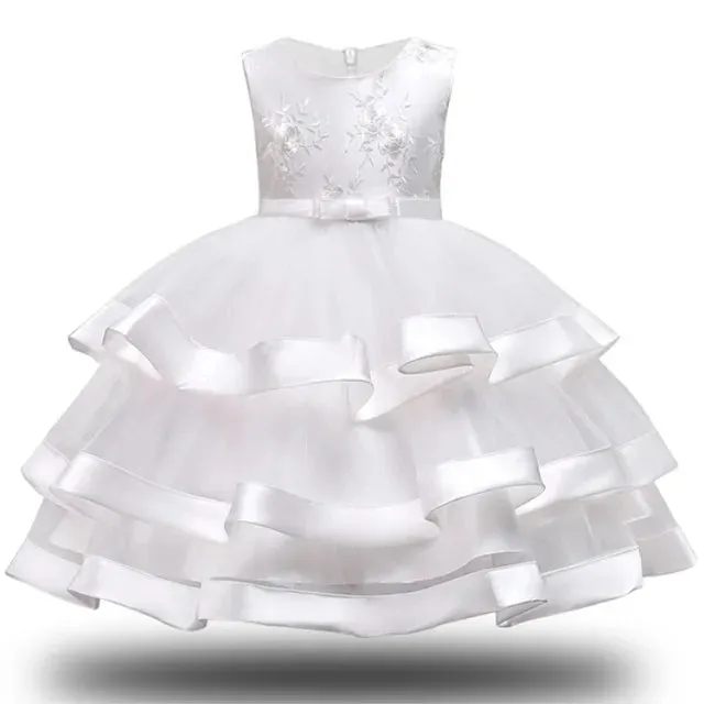 Baby Girl 2-12Y Pink Cake Wedding Dress