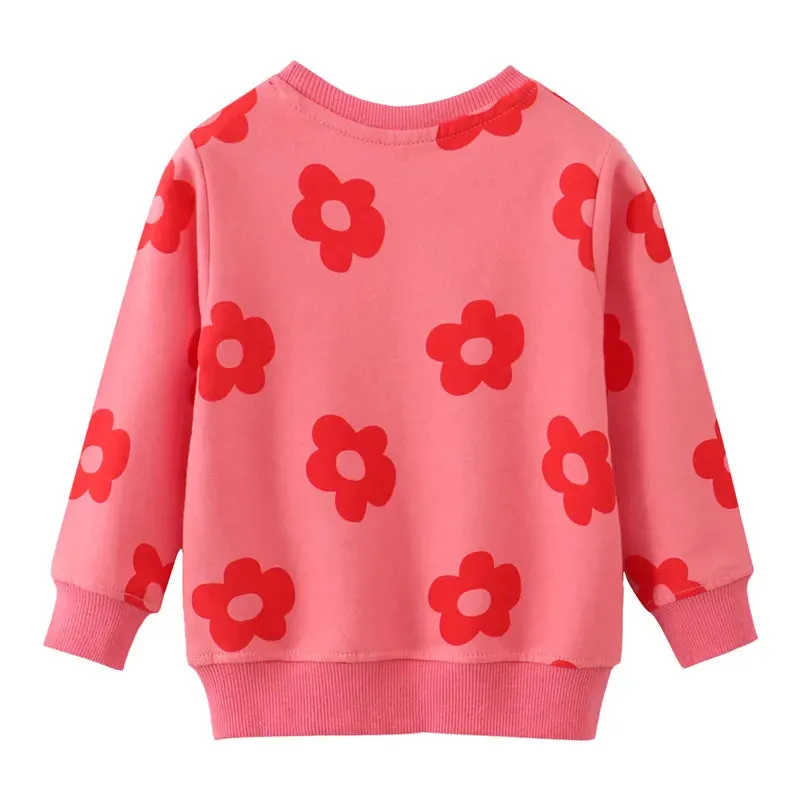 Baby Girl Long Casual Floral Daisy Sweater