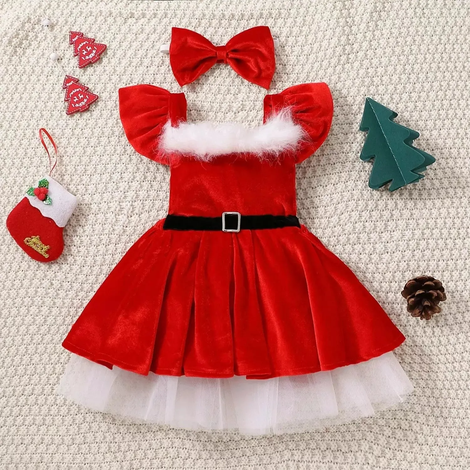 Baby Girl Santas-Helper A-Line Party Dress