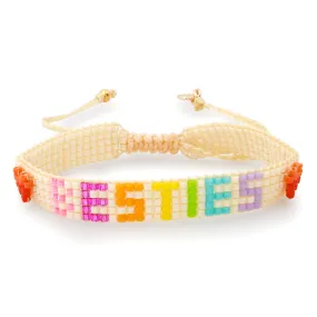 Besties Adjustable Beaded Friendship Bracelet