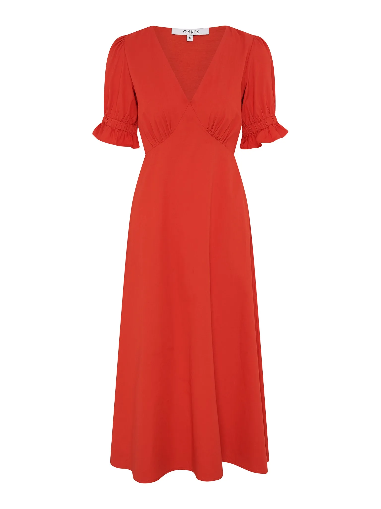 Beverley V Neck Dress in Red