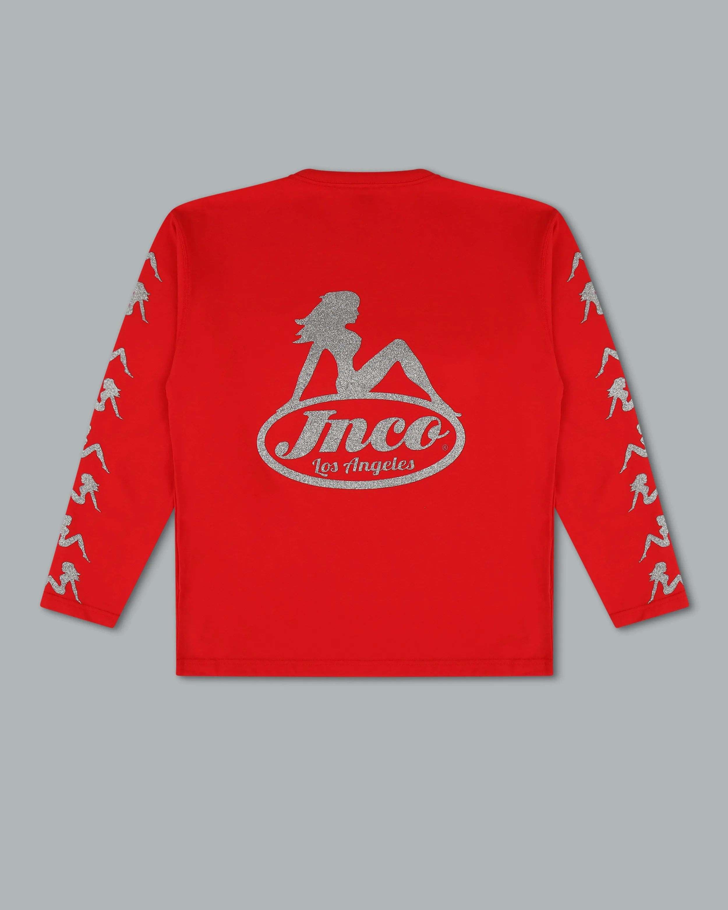 Big Rig Long Sleeve Tee. Red.