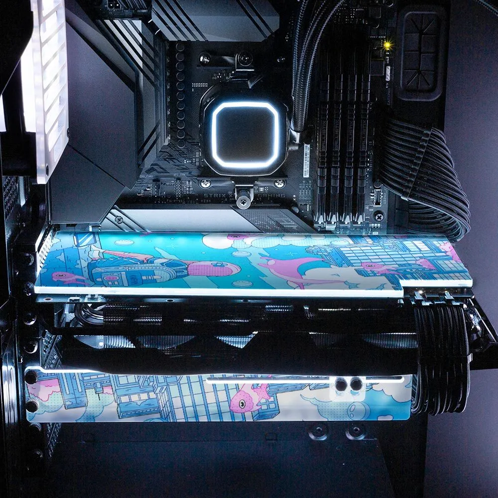 Blue Deviation RGB GPU Support Bracket