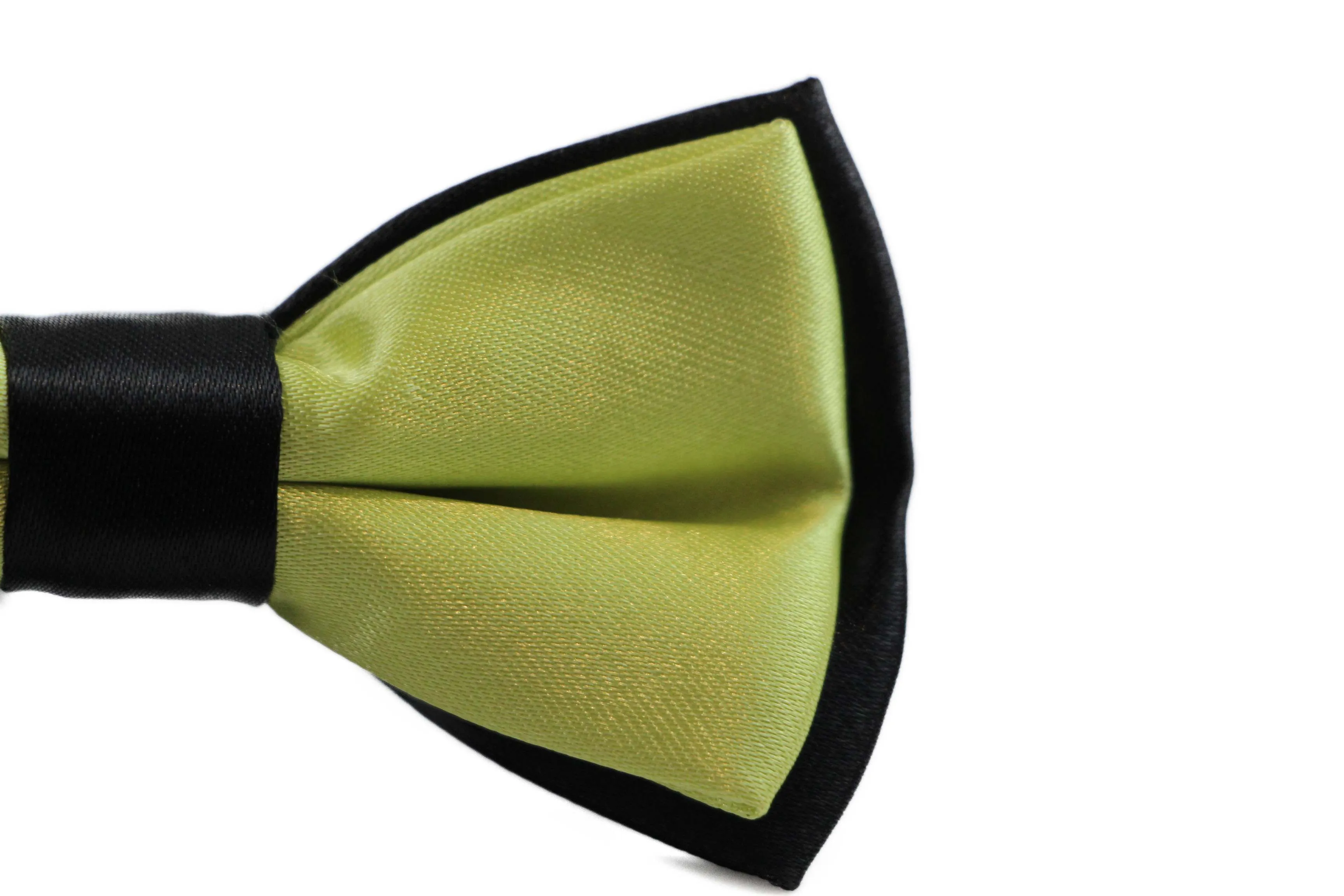 Boys Lime Two Tone Layer Bow Tie