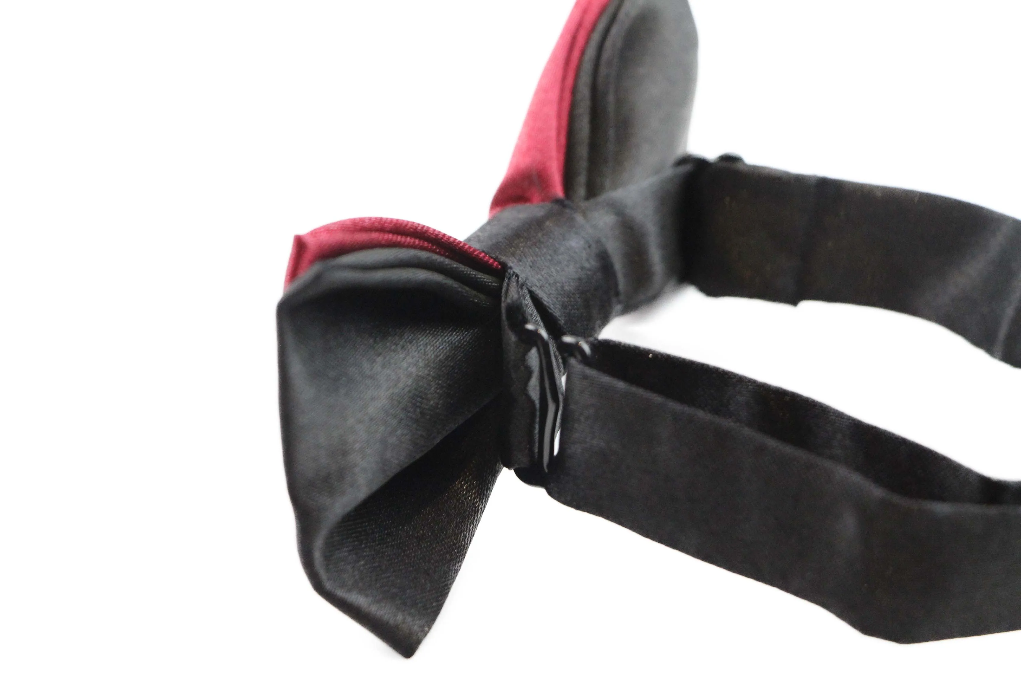 Boys Maroon Two Tone Layer Bow Tie