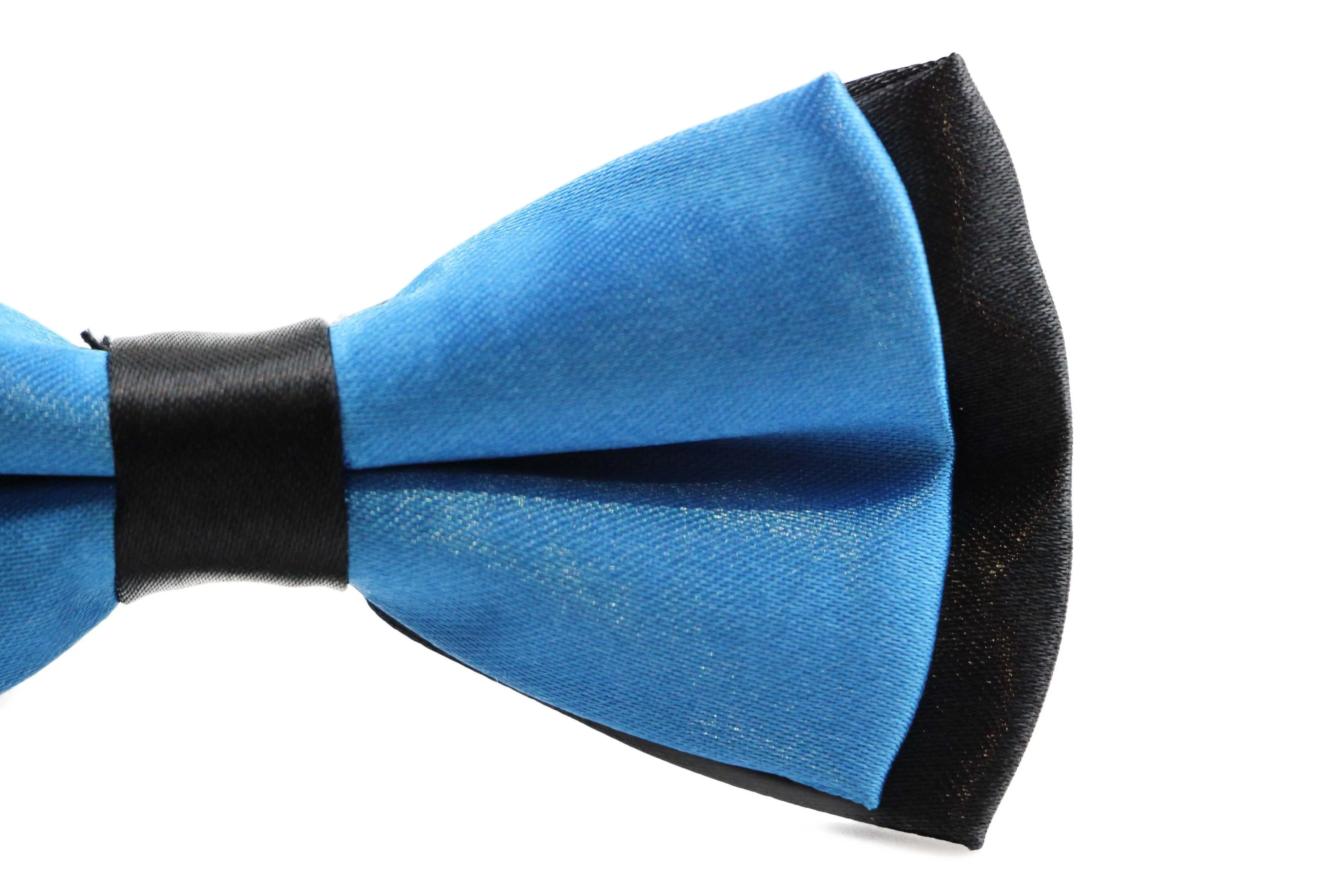 Boys Santorini Blue Two Tone Layer Bow Tie