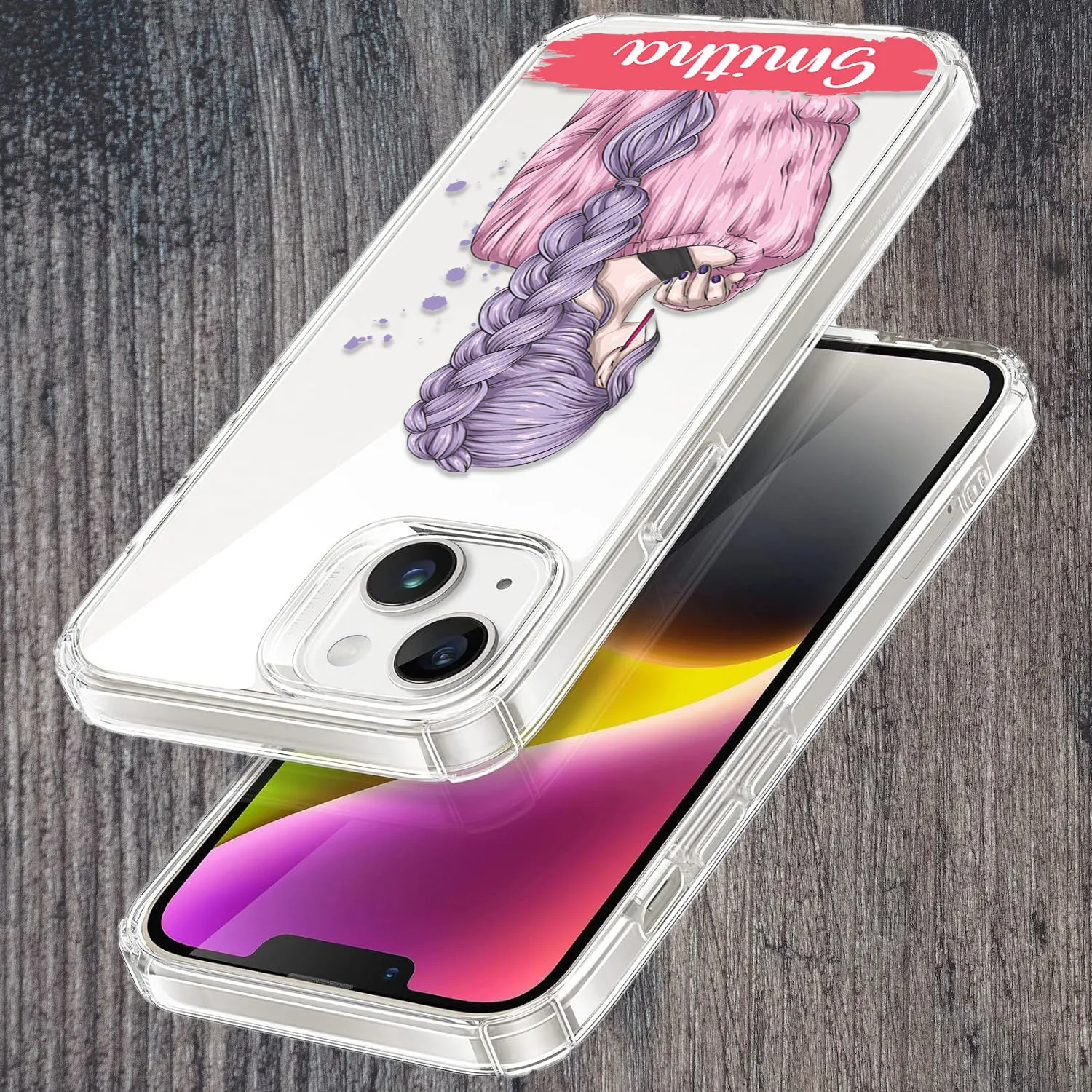 Braid Girl Customize Transparent Silicon Case For Realme/Narzo