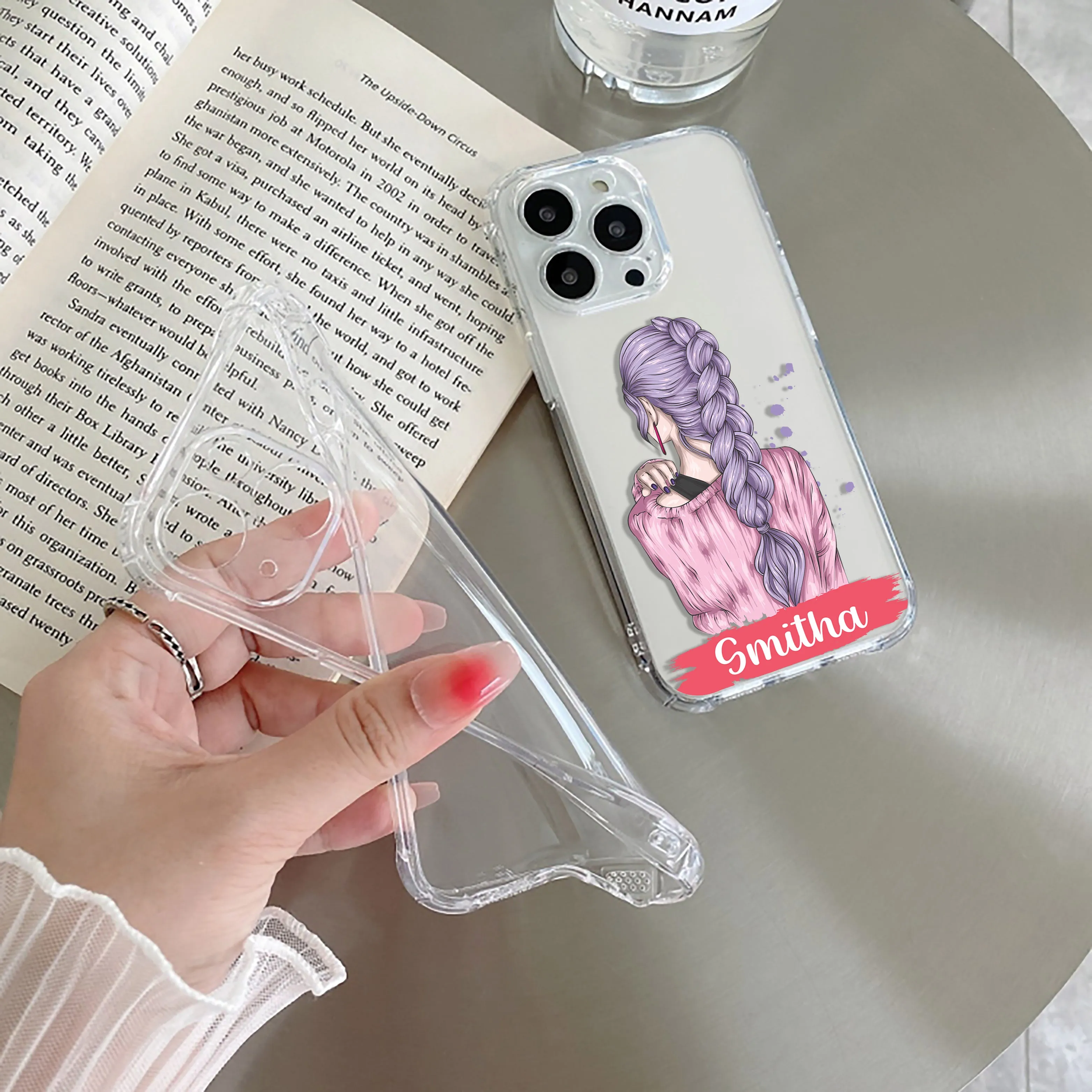 Braid Girl Customize Transparent Silicon Case For Redmi/Xiaomi