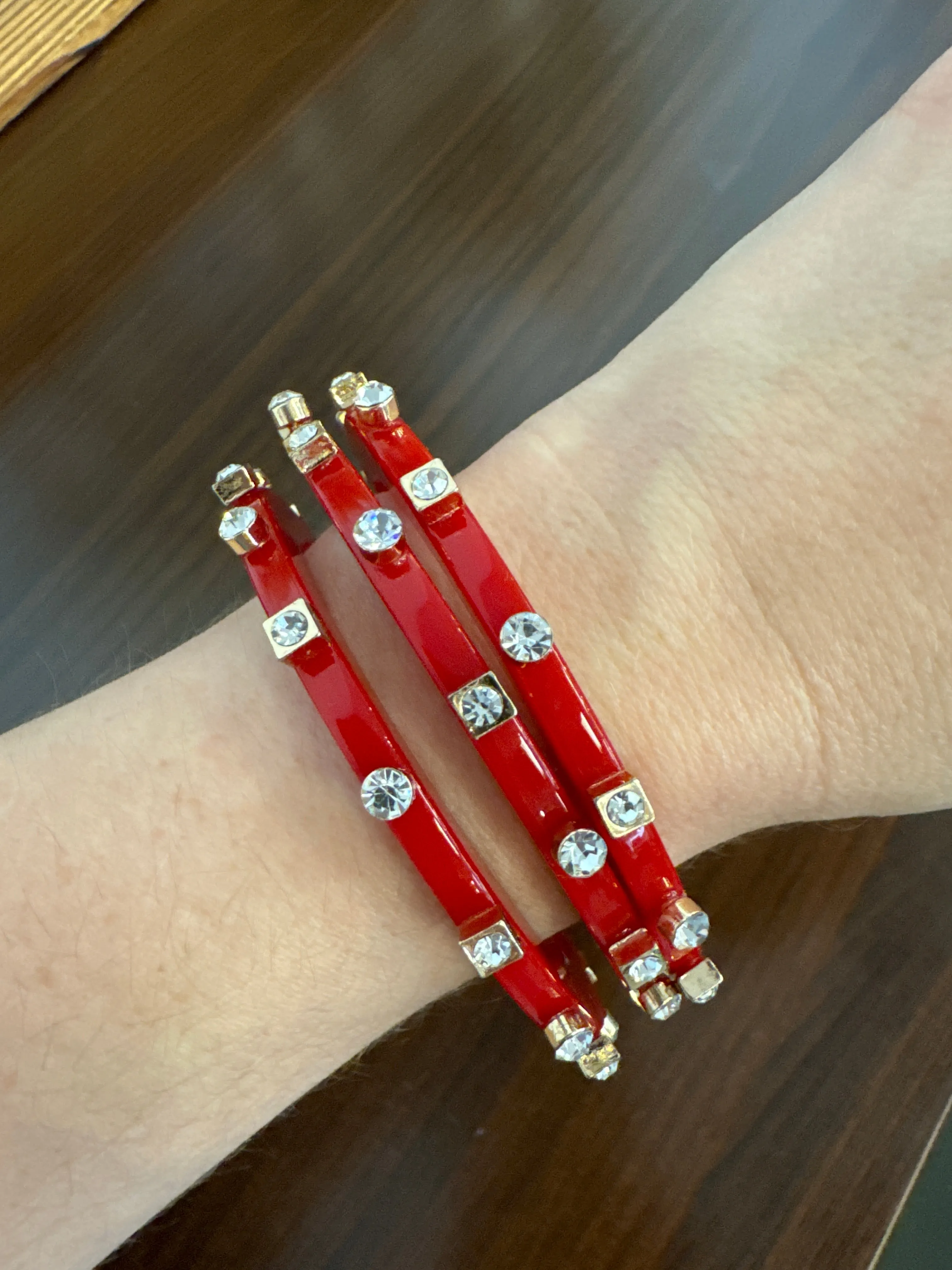 City Girl Jewel Red Bangles