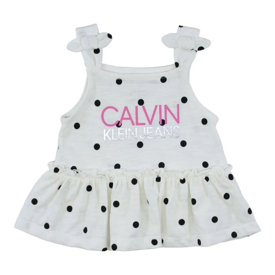 CK 2 Pc Ruffle Top And Shorts Set - Polka Dots