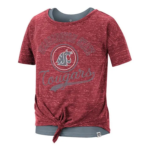 Colosseum Crimson Youth Girls 2 Layer Tee