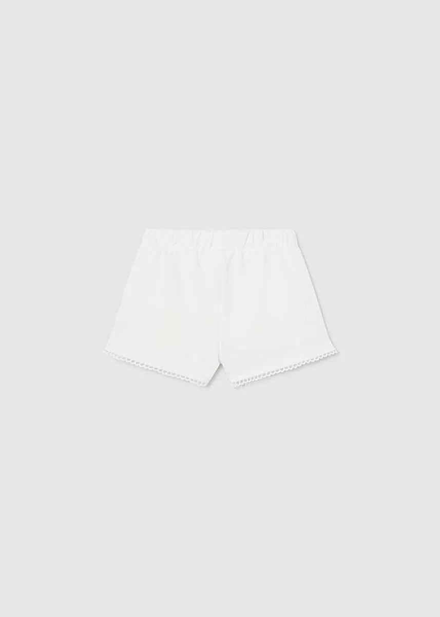 Cora Baby Chenille Shorts - White