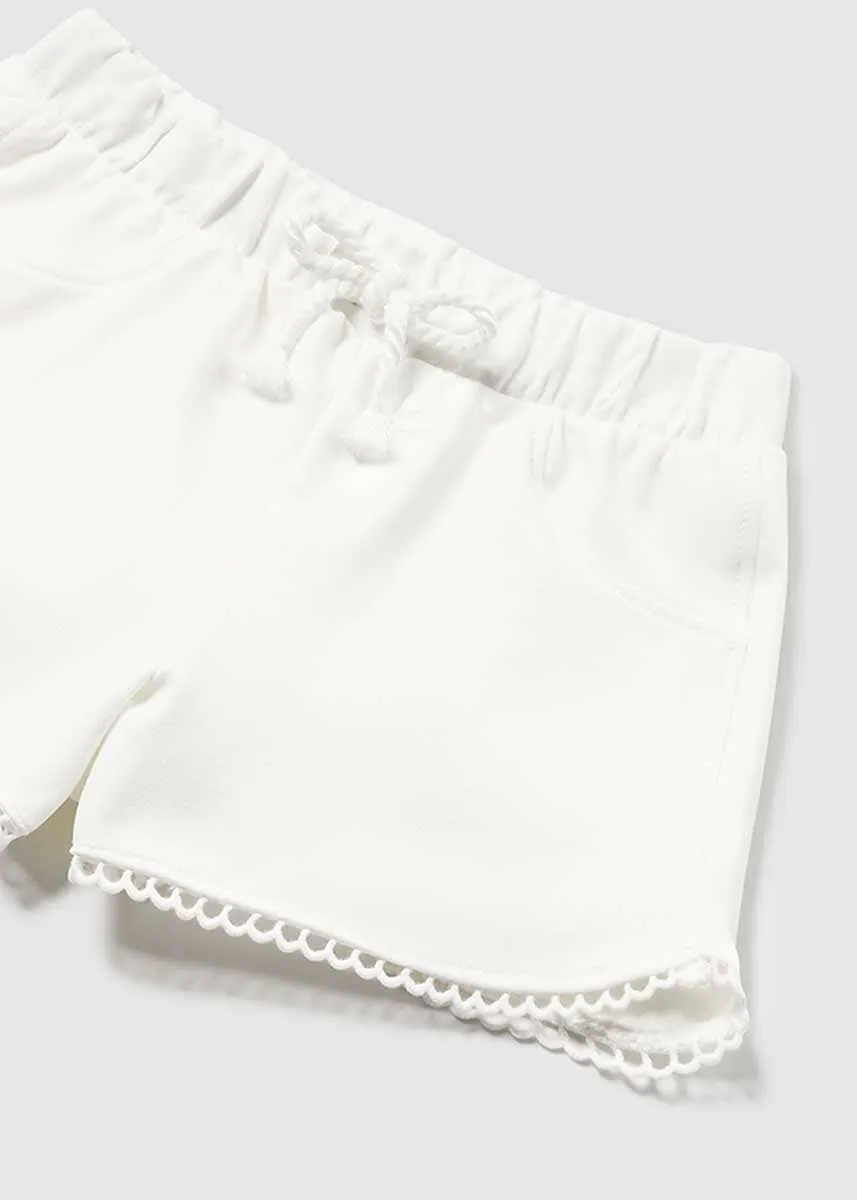 Cora Baby Chenille Shorts - White