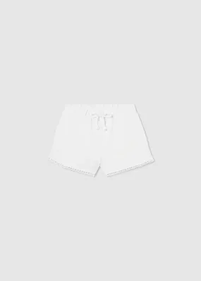 Cora Baby Chenille Shorts - White