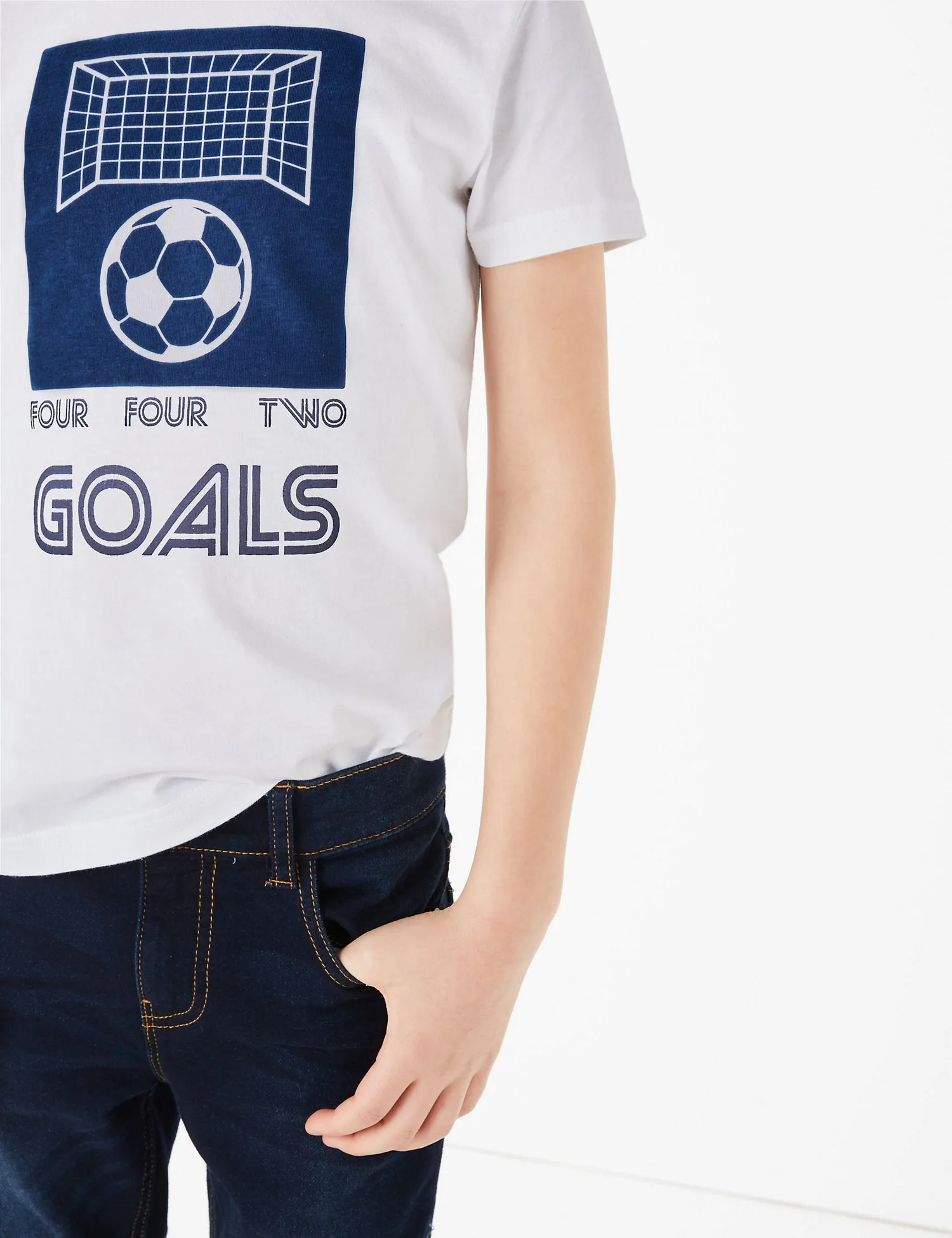 Cotton Goal Design T-Shirt