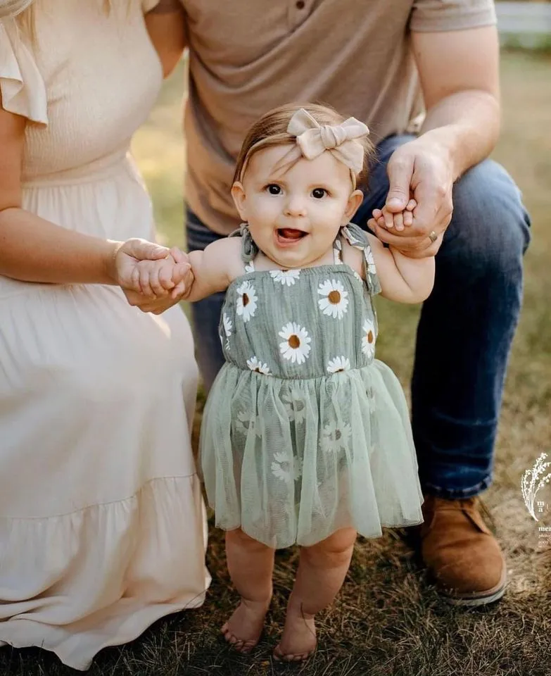 Daisy Tulle romper & headband set