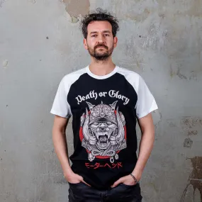 Death or Glory  (Black/White Raglan/Organic Cotton)