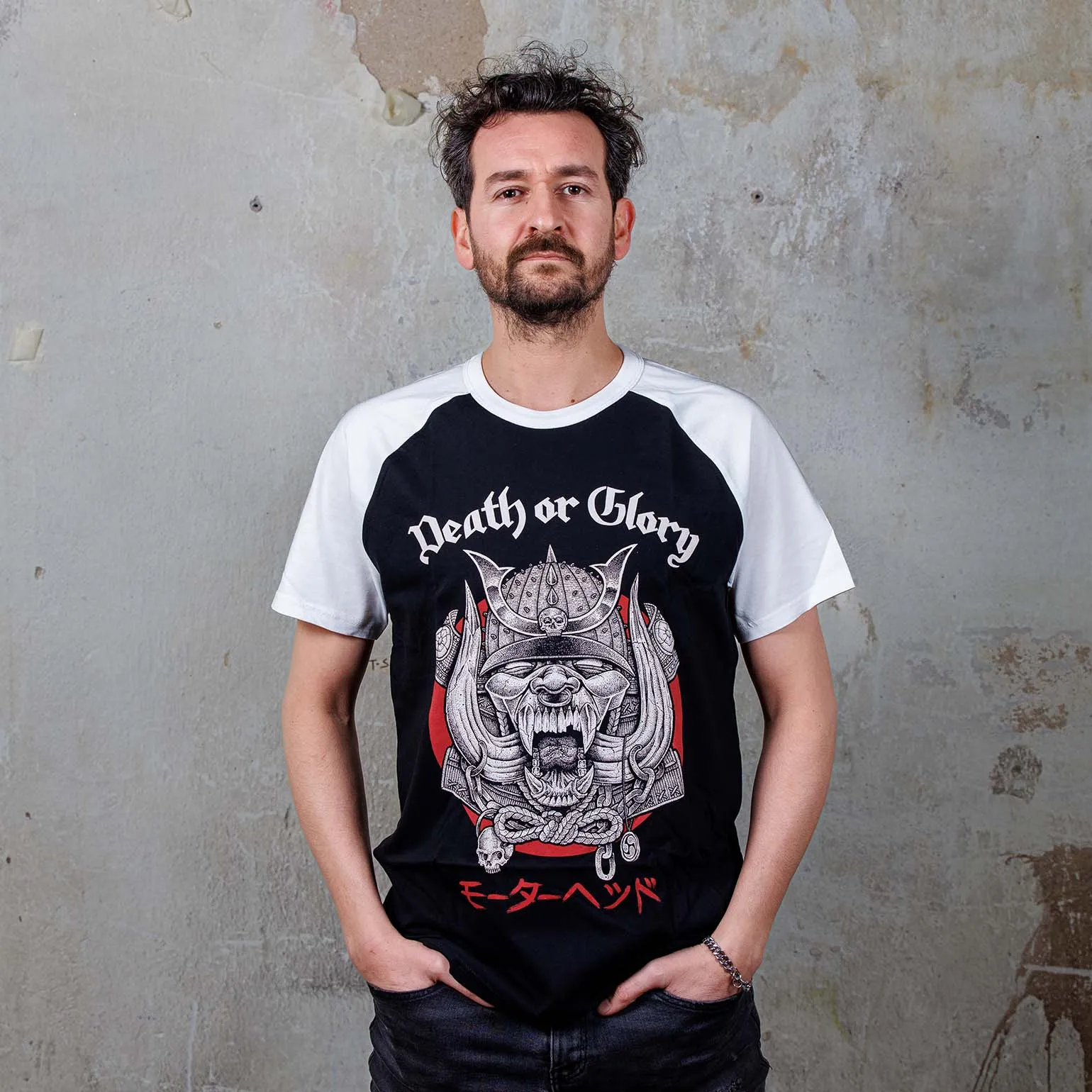 Death or Glory  (Black/White Raglan/Organic Cotton)