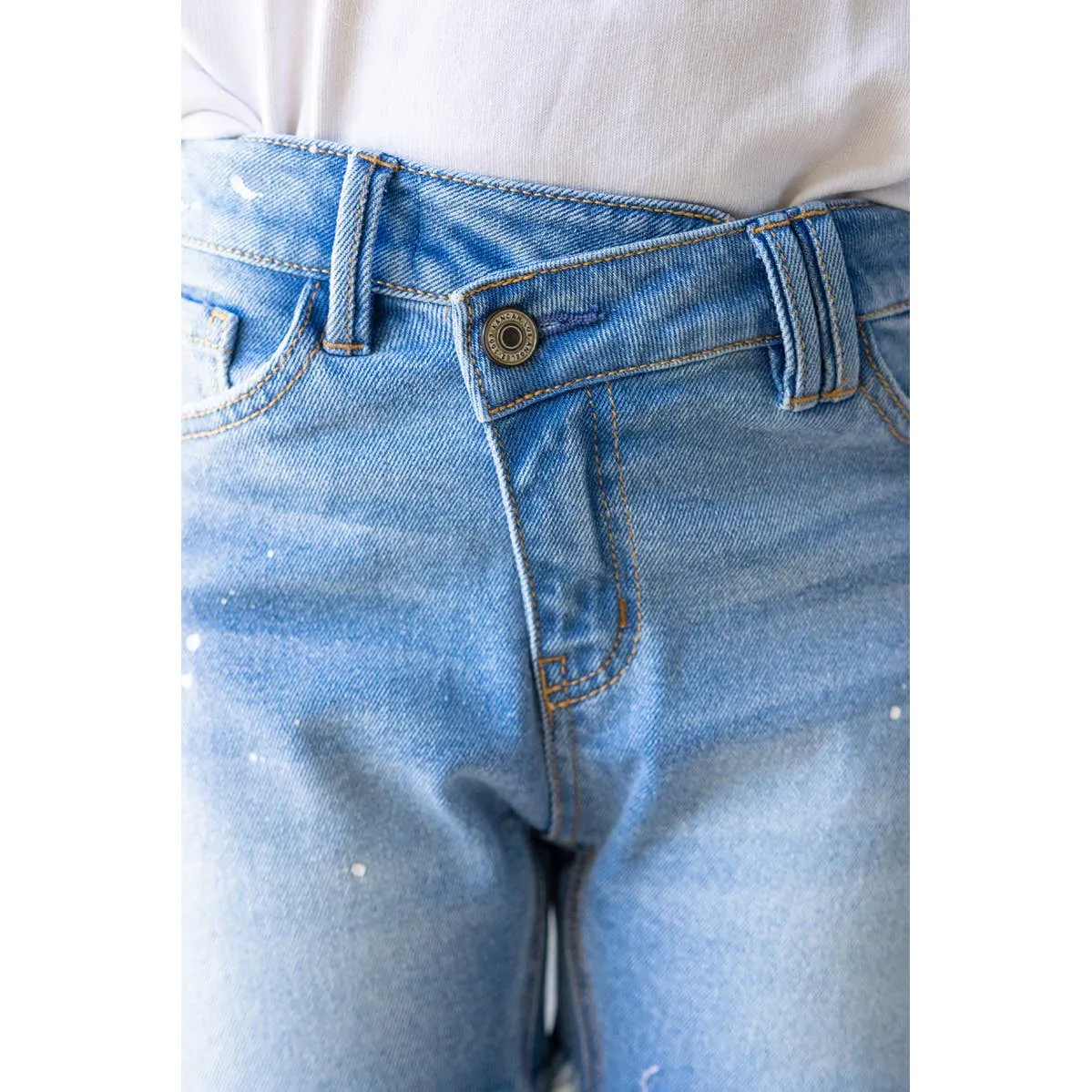 Denim Short w Cross Over Band