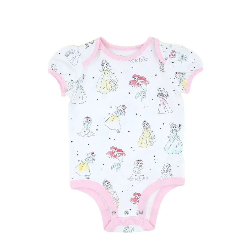 Disney Cotton Graphic Print Half Sleeves Romper - Disney Princess