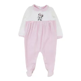 Disney Velour Footed Sleeper - Minnie Hearts