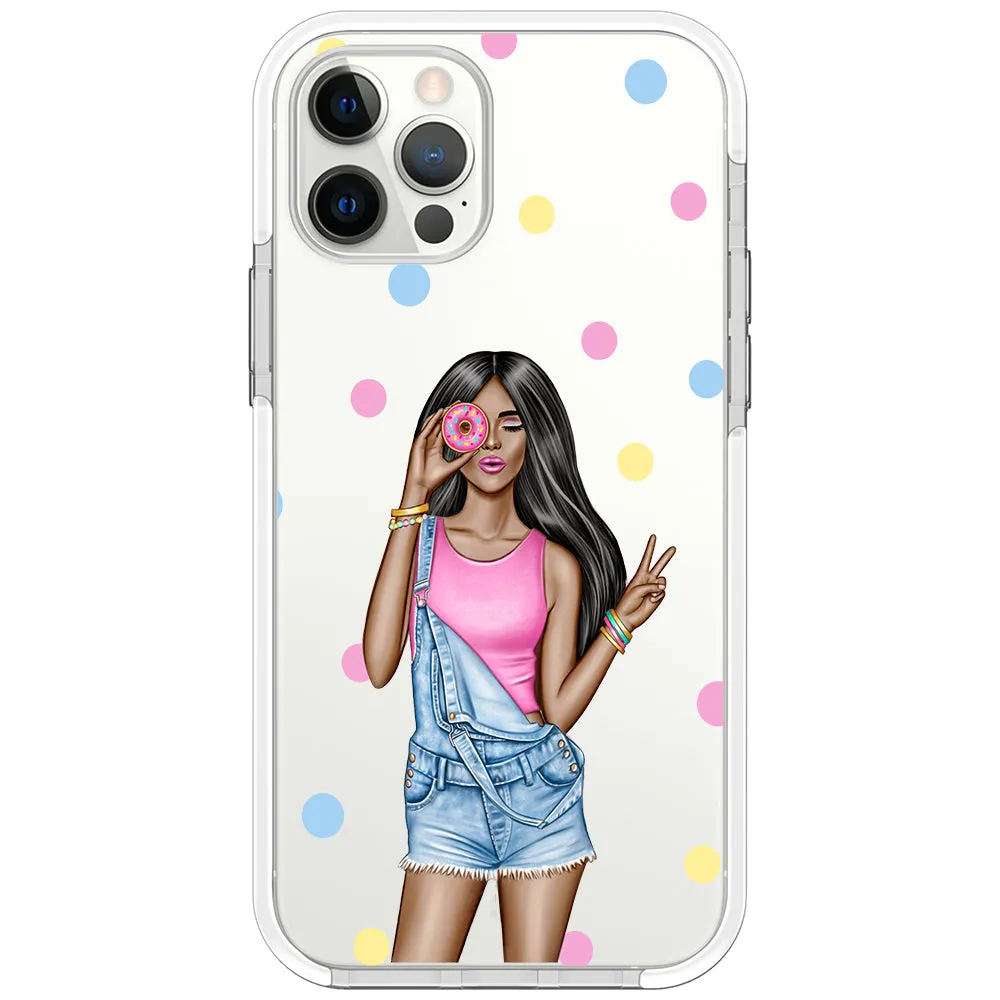 Donut Girl iPhone Case