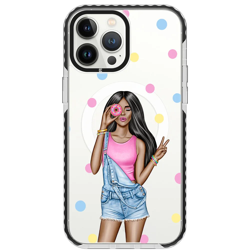 Donut Girl iPhone Case