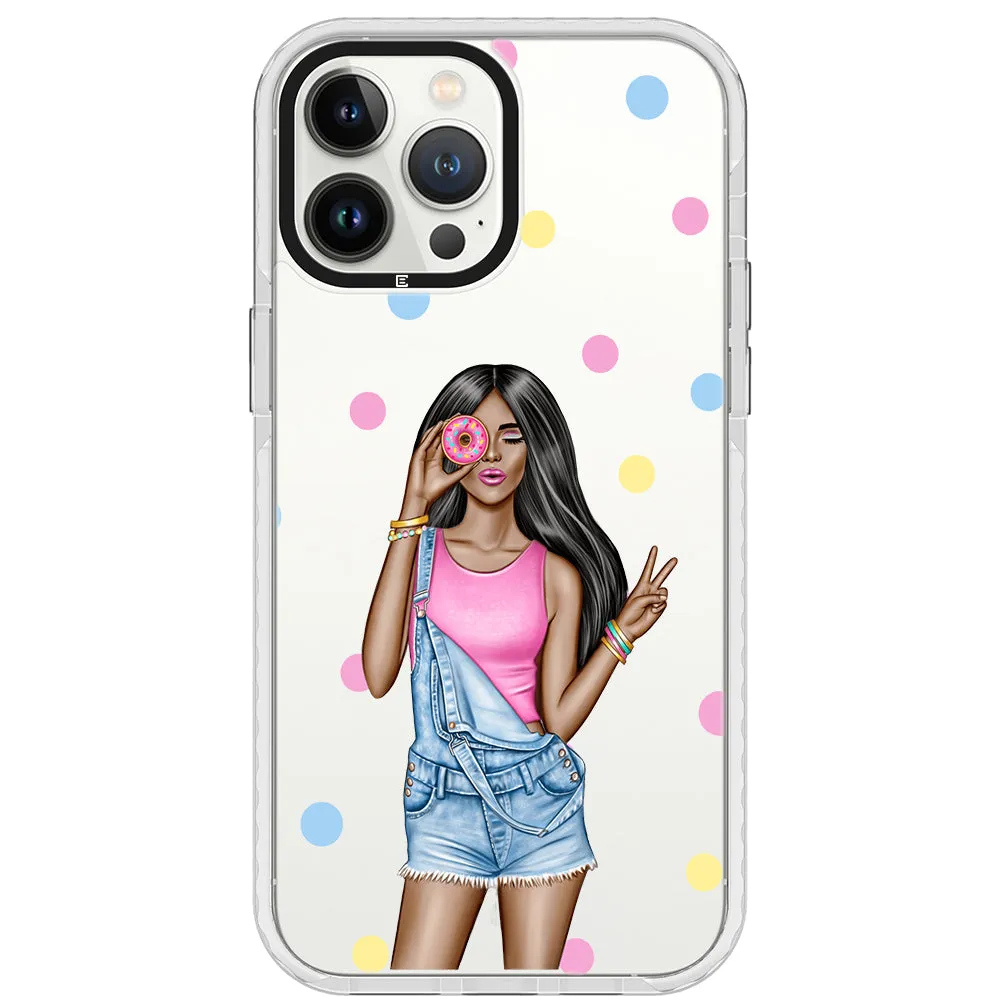 Donut Girl iPhone Case