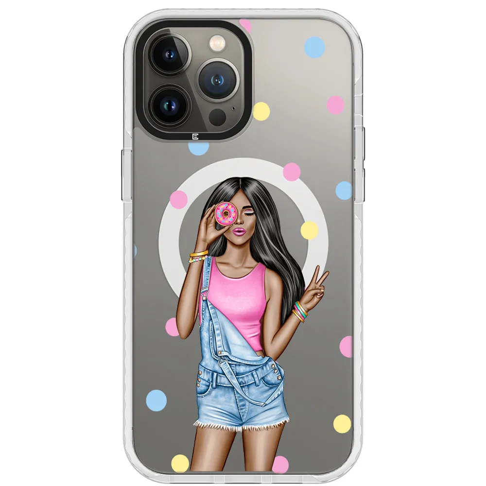 Donut Girl iPhone Case