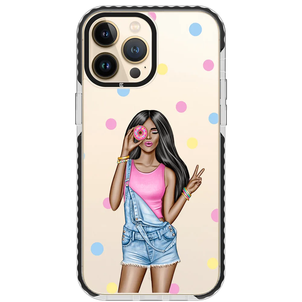 Donut Girl iPhone Case