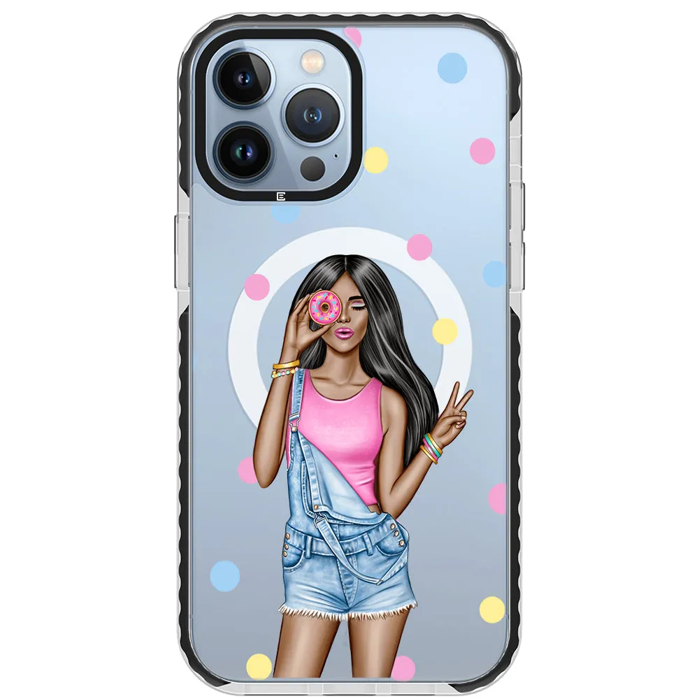 Donut Girl iPhone Case