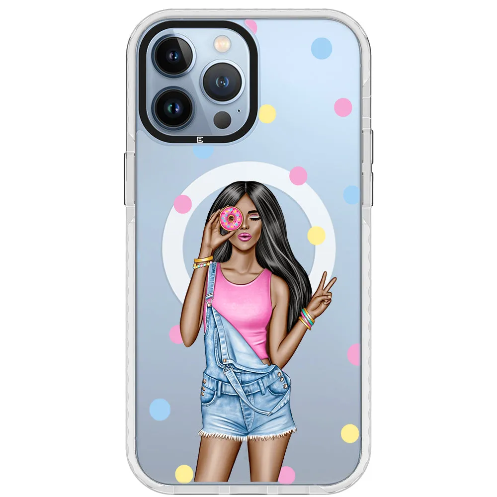 Donut Girl iPhone Case