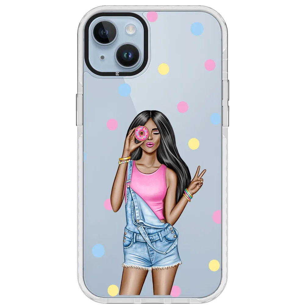 Donut Girl iPhone Case